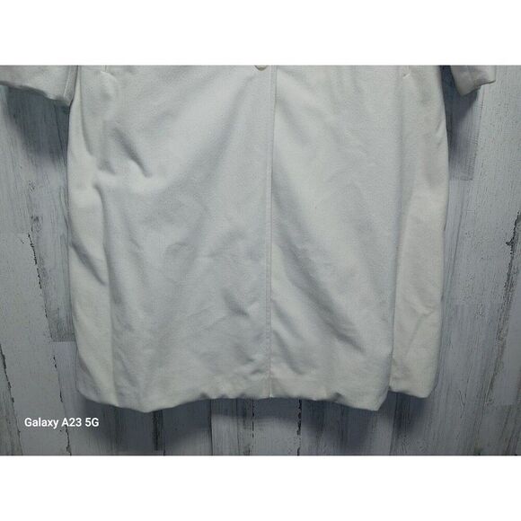 Kashmiracle Long Coat Womens M Ivory Faux Cashmere Jacket USA - Picture 2 of 7